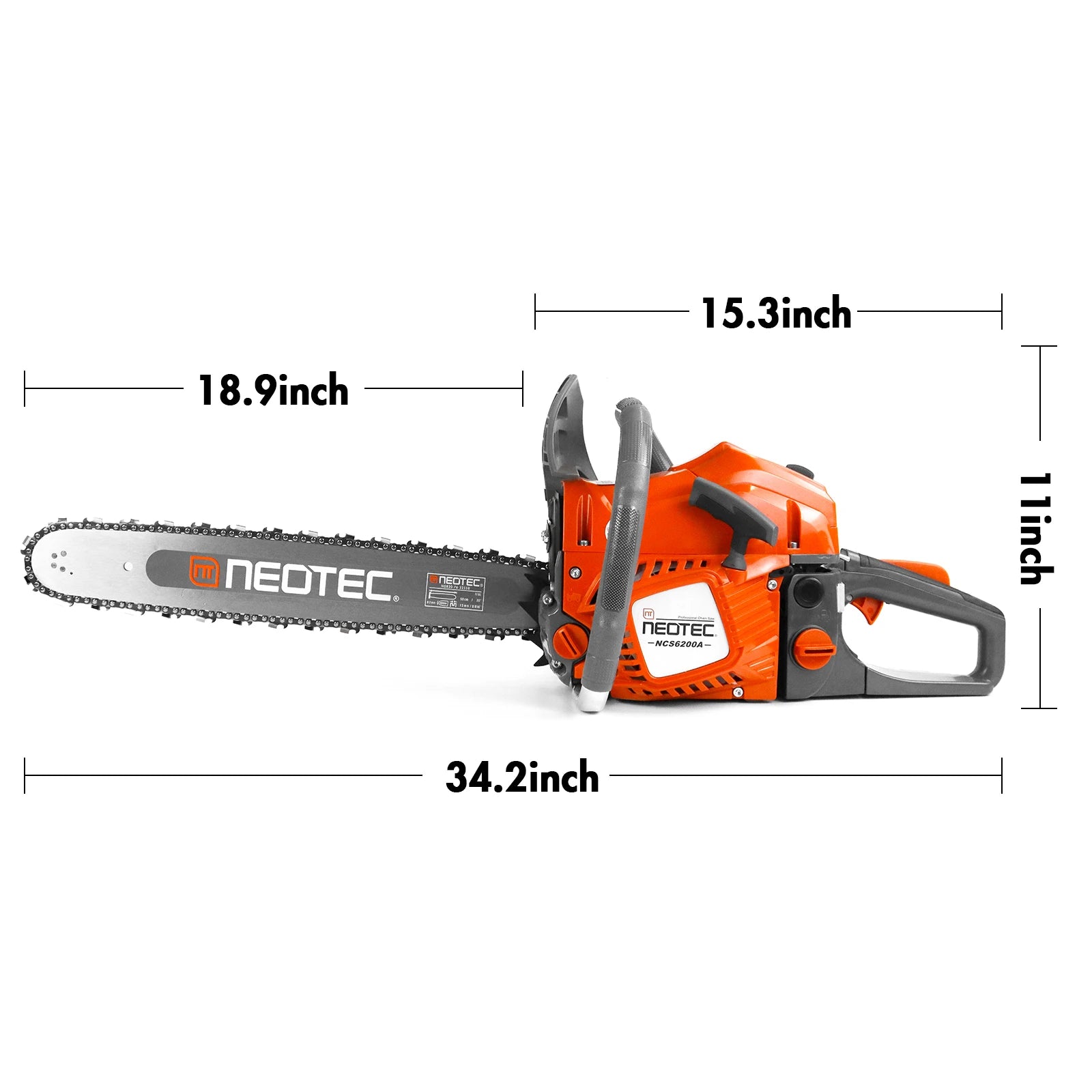 Hot Selling in the US NEOTEC Tree Wood Cutting Top Handle Chain Saw Small NCS6200A Gasoline Chainsaw With 20In Bar and Chain