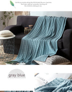 100% Cotton High quality Sheep velvet Blankets Winter warmth Knitted wool blanket Sofa/Bed cover quilt Knitted blanket