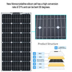300W Flexible Solar Panel Kit 200W 18V 100W Monocrystalline Panel Solar cell Camping Car RV Battery Charger Home Solares Paneles