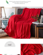 100% Cotton High quality Sheep velvet Blankets Winter warmth Knitted wool blanket Sofa/Bed cover quilt Knitted blanket