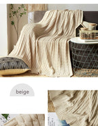 100% Cotton High quality Sheep velvet Blankets Winter warmth Knitted wool blanket Sofa/Bed cover quilt Knitted blanket