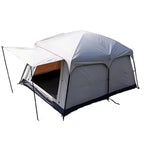 Best Selling 4-Person Large Outdoor Family Camping Eco Tent Durable Oxford Mesh Fabric Two Bedrooms Movable Aluminum Glamping