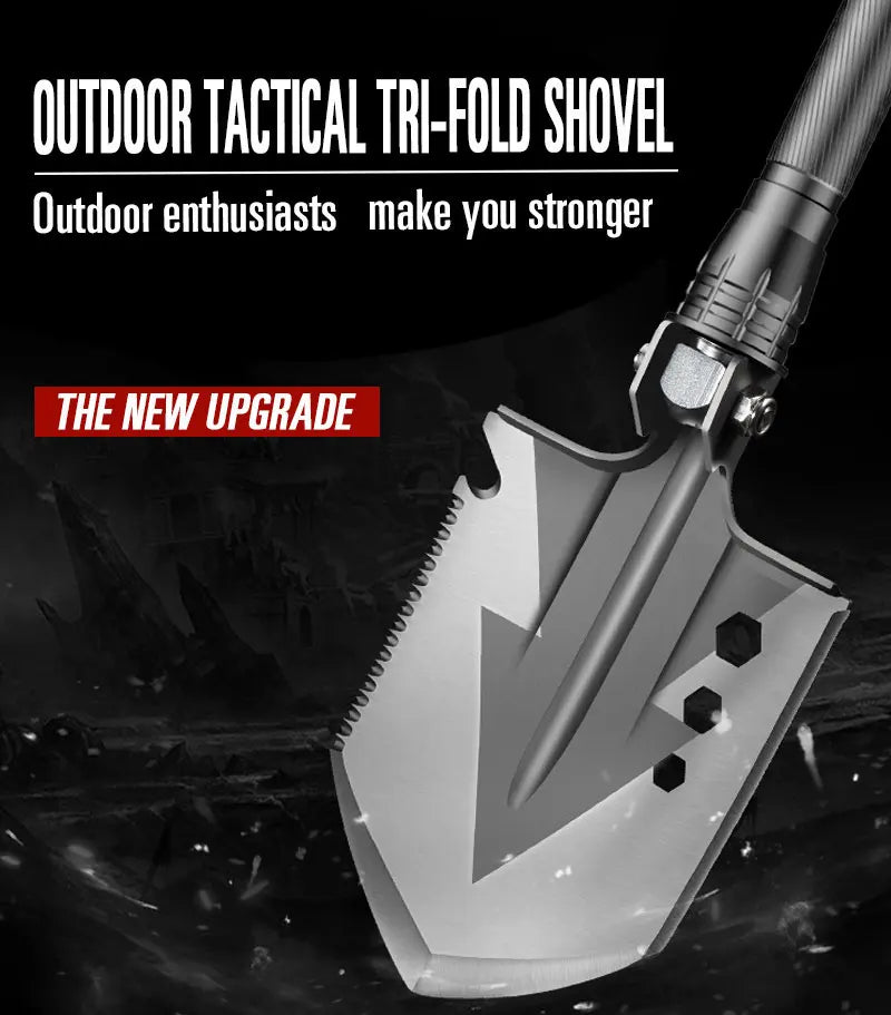 MT14102 Survival Folding Shovel Aluminum Tactical Search Shovel Car Snow Shovels Garden Tool Multi-function Shovels For Military