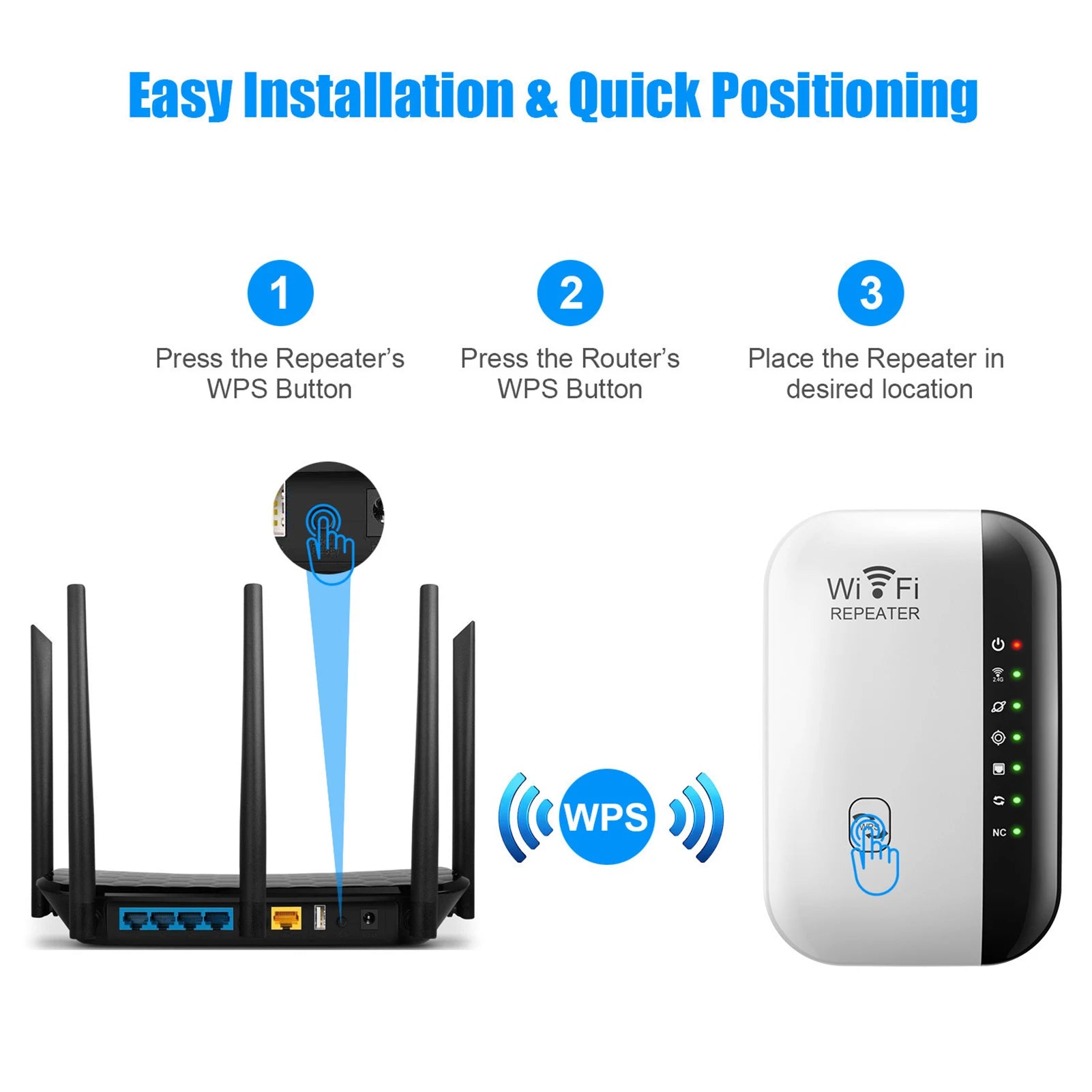 Wireless Wifi Repeater Wi-Fi Range Extender Router Wi Fi Signal Amplifier 300Mbps WiFi Booster 2.4G Wi Fi Reapeter Access Point