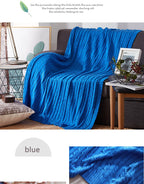 100% Cotton High quality Sheep velvet Blankets Winter warmth Knitted wool blanket Sofa/Bed cover quilt Knitted blanket