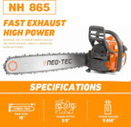 Hot Selling in the US NEOTEC 65CC Gasoline Chain Saw Petrol Chainsaw for Wood Cutting 365 Firewood Cutting Chainsaw