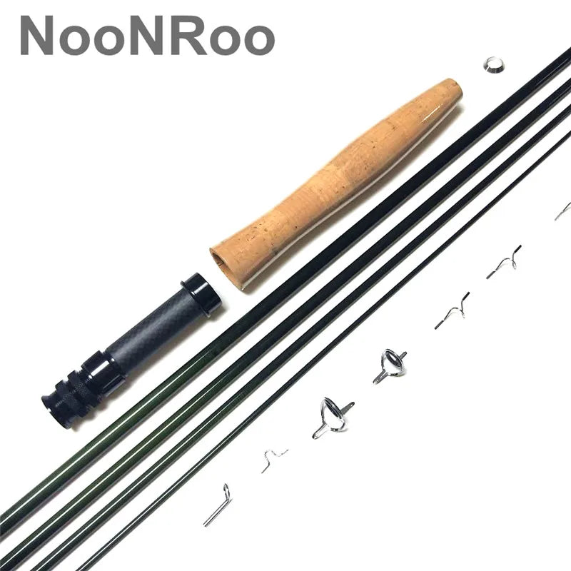 NooNRoo-DIY Fly Fishing Rod Kit, Cambo Kit, Very Good FasAction, Fly Blank, A Grade Cork Grip, Combo, IM8, 9ft, 3 WT, 5 Wt, 6wt