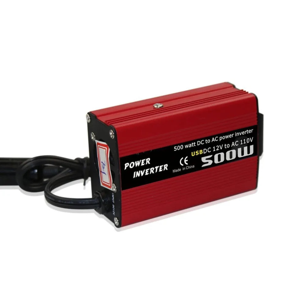 Brand 500W DC to AC Power Converter DC 12V to 220V 110V AC Car Inverter Automatic Transformer With Dual USB Car Charger Adapter