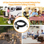 Gas Grill Regulator with LPG Hose 6 Feet Low Pressure 25-250PSI for Most LP Gas Grill like Weber, Heater and Fire Pit