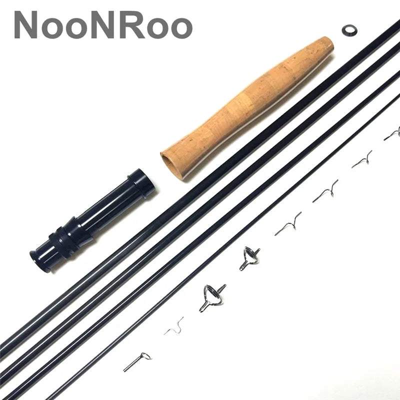 NooNRoo-DIY Fly Fishing Rod Kit, Cambo Kit, Very Good FasAction, Fly Blank, A Grade Cork Grip, Combo, IM8, 9ft, 3 WT, 5 Wt, 6wt