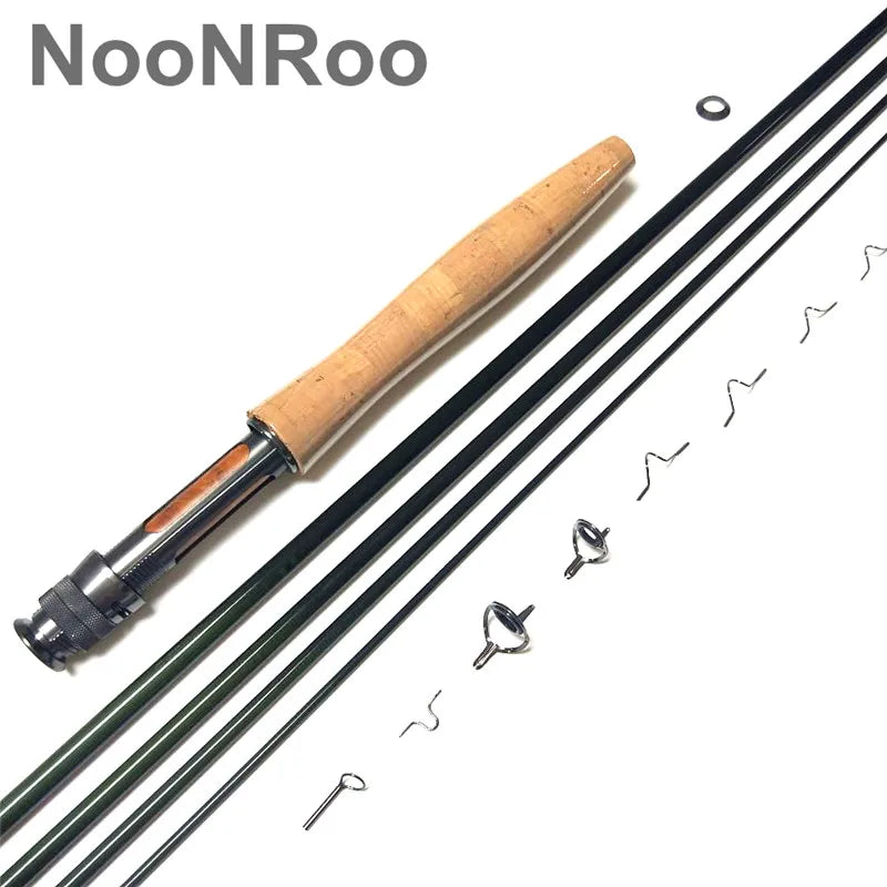 NooNRoo-DIY Fly Fishing Rod Kit, Cambo Kit, Very Good FasAction, Fly Blank, A Grade Cork Grip, Combo, IM8, 9ft, 3 WT, 5 Wt, 6wt