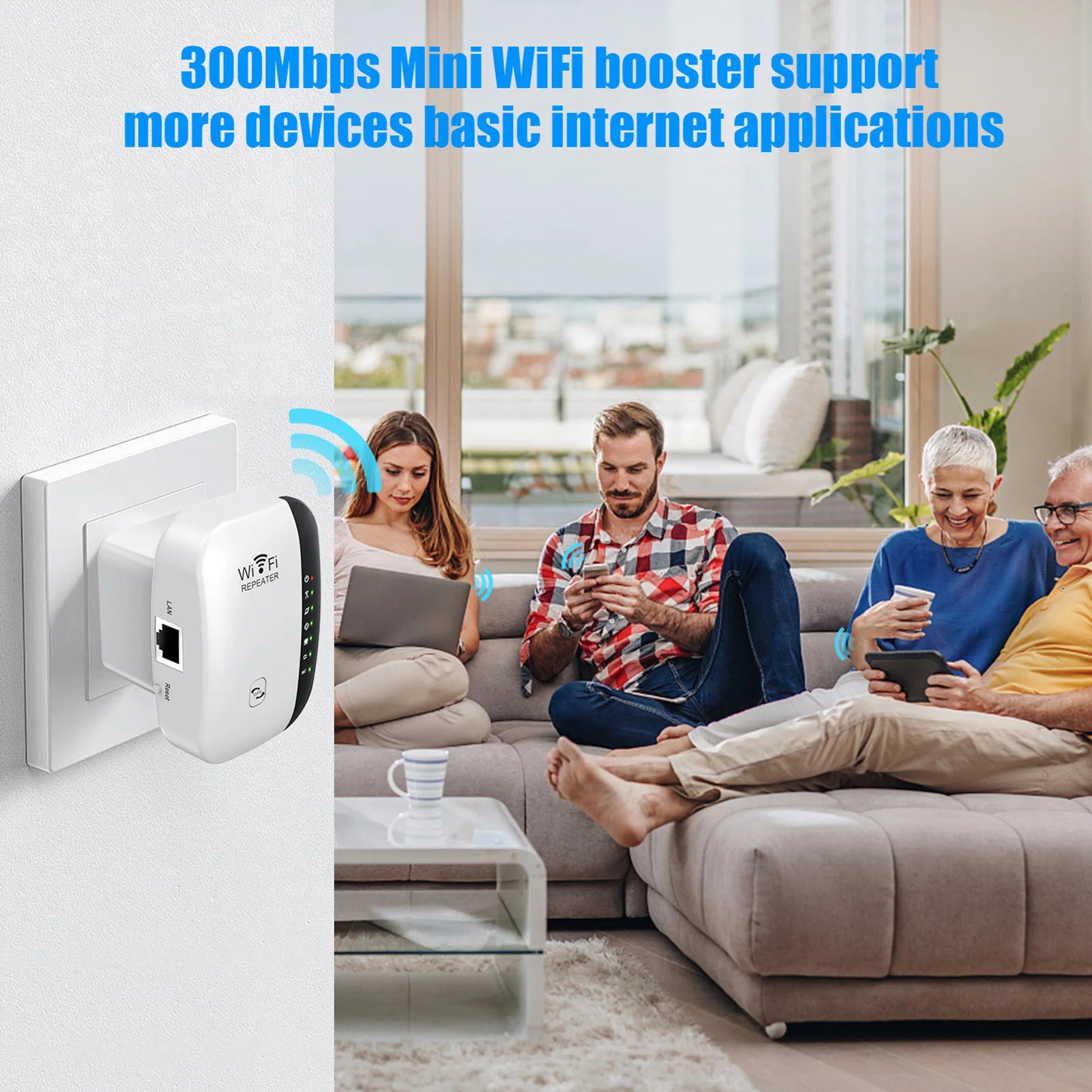 Wireless Wifi Repeater Wi-Fi Range Extender Router Wi Fi Signal Amplifier 300Mbps WiFi Booster 2.4G Wi Fi Reapeter Access Point
