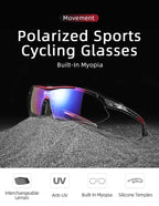 ROCKBROS Polarized Cycling Glasses  Clear Bike Glasses Eyewear UV400 Outdoor Sport Sunglasses Men Women Cycling Sunglasses