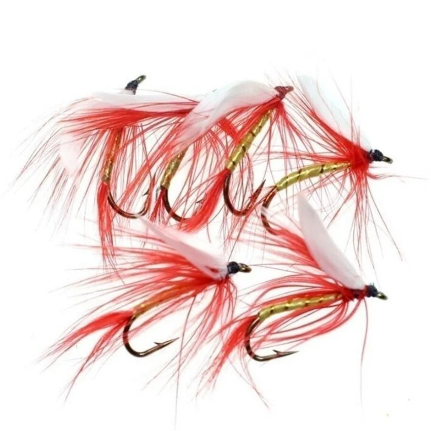 Trout Fly Fishing Flies Collection 32-112Pcs Flies Dry Wet Nymph Streamers Fly Assortment with Fly Box Flyfishing Fly Lures Kits