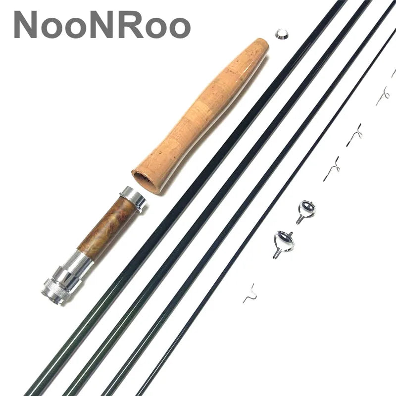 NooNRoo-DIY Fly Fishing Rod Kit, Cambo Kit, Very Good FasAction, Fly Blank, A Grade Cork Grip, Combo, IM8, 9ft, 3 WT, 5 Wt, 6wt
