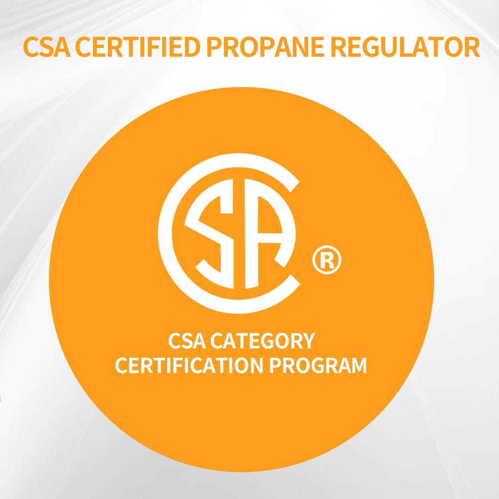 Gas Grill Regulator with LPG Hose 6 Feet Low Pressure 25-250PSI for Most LP Gas Grill like Weber, Heater and Fire Pit