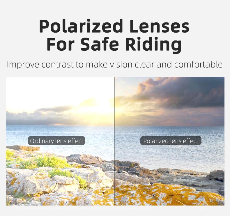 ROCKBROS Polarized Cycling Glasses  Clear Bike Glasses Eyewear UV400 Outdoor Sport Sunglasses Men Women Cycling Sunglasses