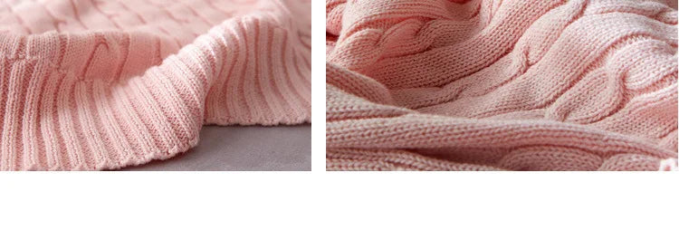 100% Cotton High quality Sheep velvet Blankets Winter warmth Knitted wool blanket Sofa/Bed cover quilt Knitted blanket