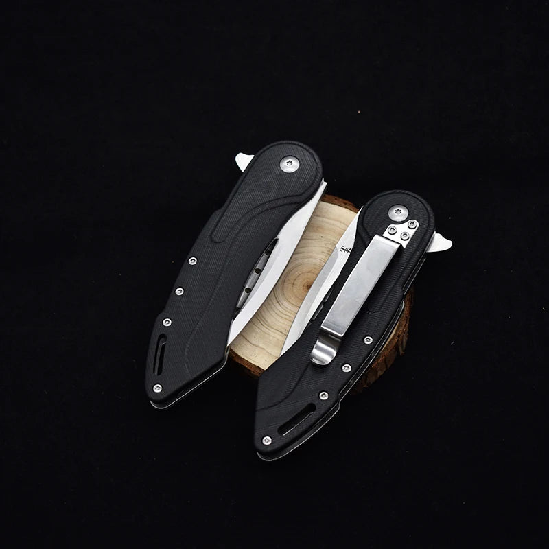 D2 Steel Pocket Folding Knife Outdoor Combat Hunting Knives Camping Hiking Multi-Hardness Utility Knife Sharp Cutter EDC Gift