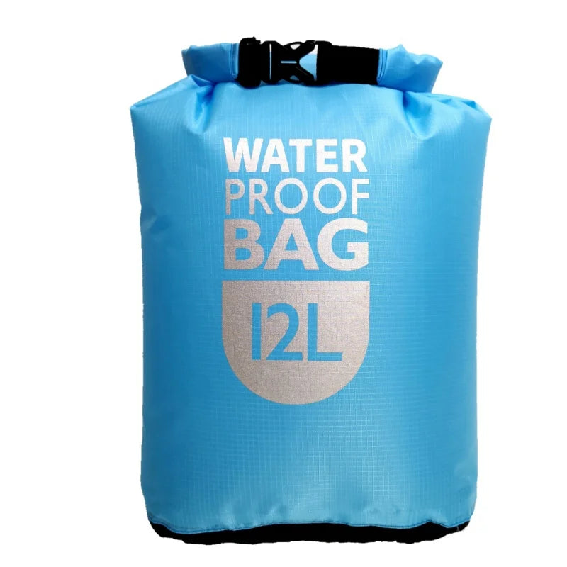 6/12/24L Waterproof Dry Bag Pack Sack Swimming Rafting Kayaking River Trekking Bags Floating Sailing Boating Quick drying Bag