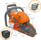 Hot Selling in the US NEOTEC 65CC Gasoline Chain Saw Petrol Chainsaw for Wood Cutting 365 Firewood Cutting Chainsaw