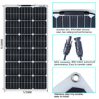 300W Flexible Solar Panel Kit 200W 18V 100W Monocrystalline Panel Solar cell Camping Car RV Battery Charger Home Solares Paneles