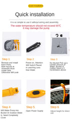 Portable Camping Shower Hiking Travel 12V Car Cigarette Lighter Outdoor Bath Shower of Plant Watering Car Cleaning Pet Bath Pump