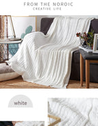 100% Cotton High quality Sheep velvet Blankets Winter warmth Knitted wool blanket Sofa/Bed cover quilt Knitted blanket