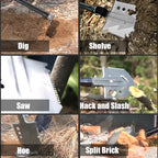 MT14102 Survival Folding Shovel Aluminum Tactical Search Shovel Car Snow Shovels Garden Tool Multi-function Shovels For Military