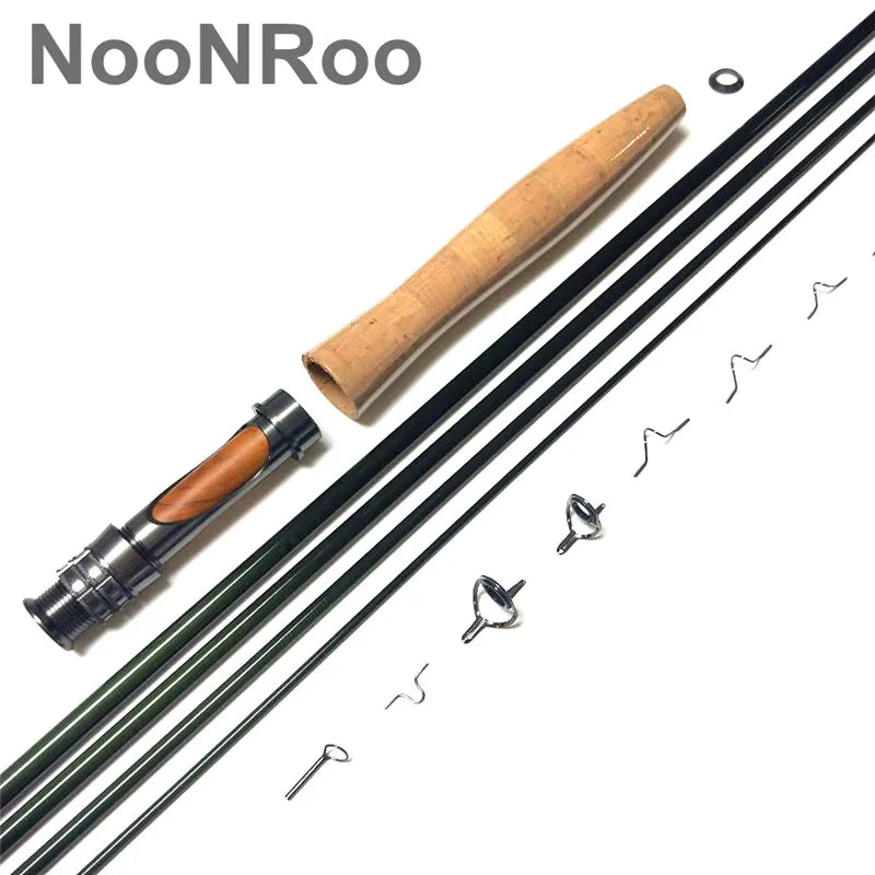 NooNRoo-DIY Fly Fishing Rod Kit, Cambo Kit, Very Good FasAction, Fly Blank, A Grade Cork Grip, Combo, IM8, 9ft, 3 WT, 5 Wt, 6wt