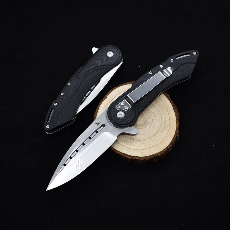 D2 Steel Pocket Folding Knife Outdoor Combat Hunting Knives Camping Hiking Multi-Hardness Utility Knife Sharp Cutter EDC Gift