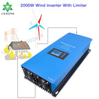1000W 2000W Wind MPPT Power On Grid Tie Inverter With Limiter Sensor Pure Sine Wave 110V 220V For 24V 48V Wind Turbine Generator