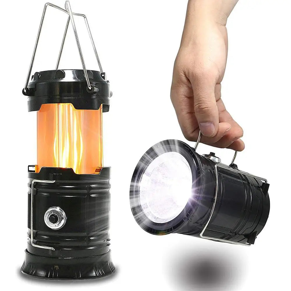 3 Lighting Modes Camping Lamp Solar Powered Flashlight Portable T