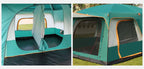 5-8/8-12 Person Outdoor Canopy Tent, Two Bedroom One Living Room Large Tent Mosquito Proof Skylight Family Travel Outing Equipm