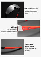 ROCKBROS Polarized Cycling Glasses  Clear Bike Glasses Eyewear UV400 Outdoor Sport Sunglasses Men Women Cycling Sunglasses