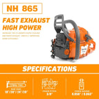 Hot Selling in the US NEOTEC 65CC Gasoline Chain Saw Petrol Chainsaw for Wood Cutting 365 Firewood Cutting Chainsaw