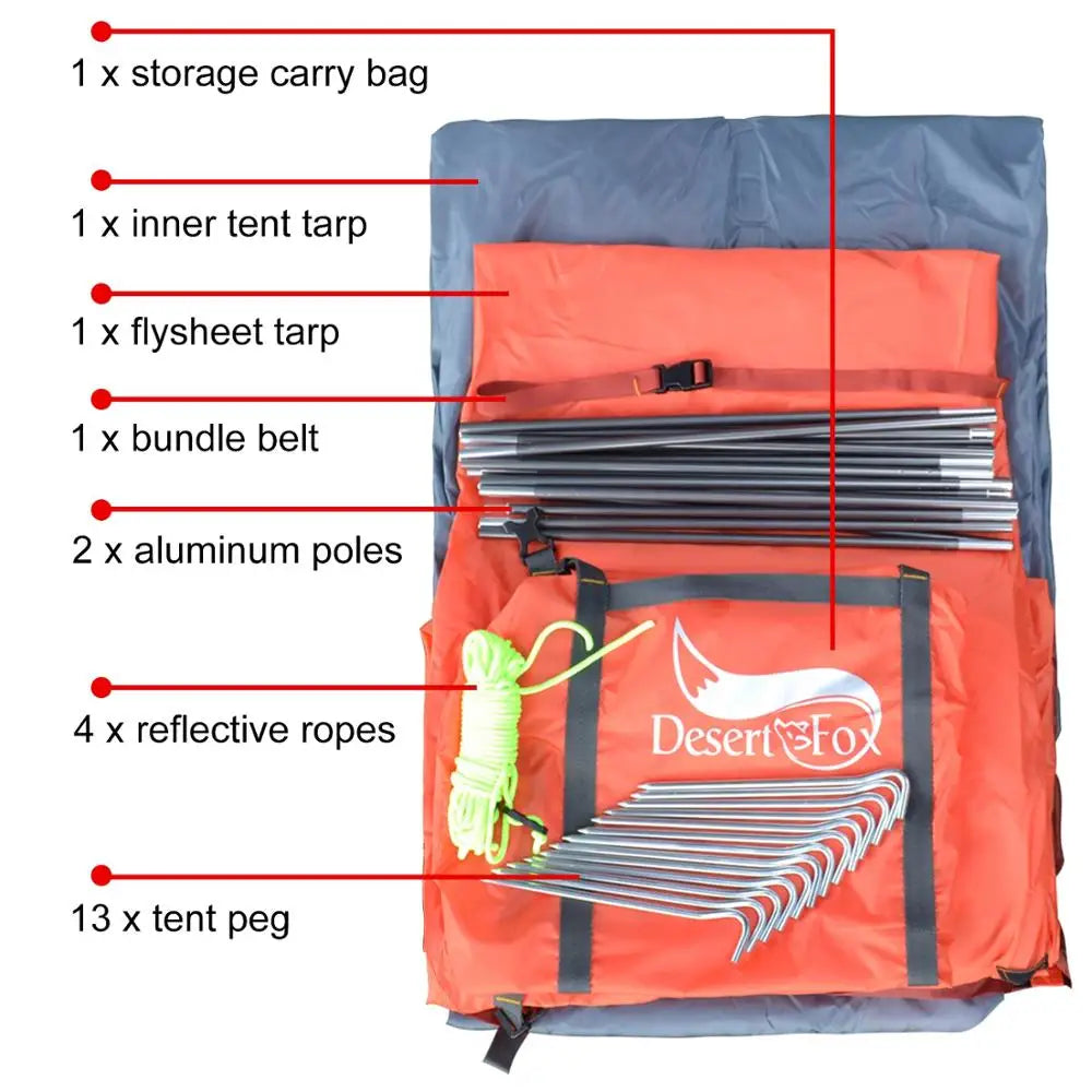 Backpacking Camping Tent, Lightweight 1-3 Person Tent Double Layer Waterproof Portable Aluminum Poles Travel Tents