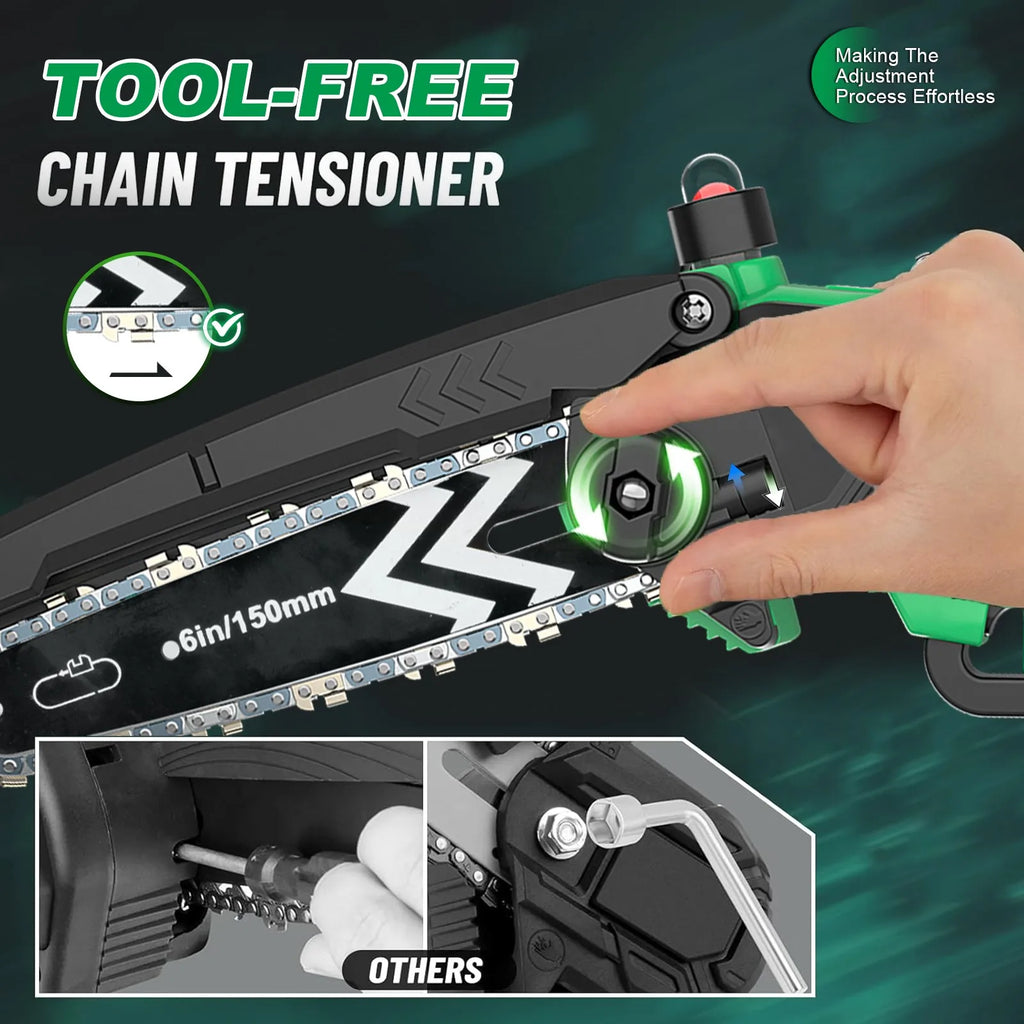 Powerful 20V Cordless Chain Saw DIY Industrial Grade Power Tools for Wood Cutting Local US Warehouse Battery Source