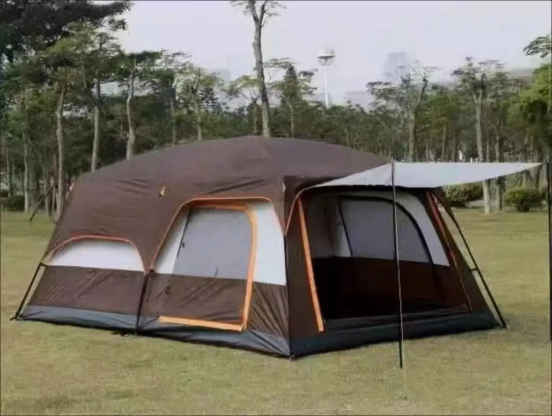 Four-season Extended Type Tent 8-12 Person / 5-8 Person Sun protection Rainproof Camping Tent