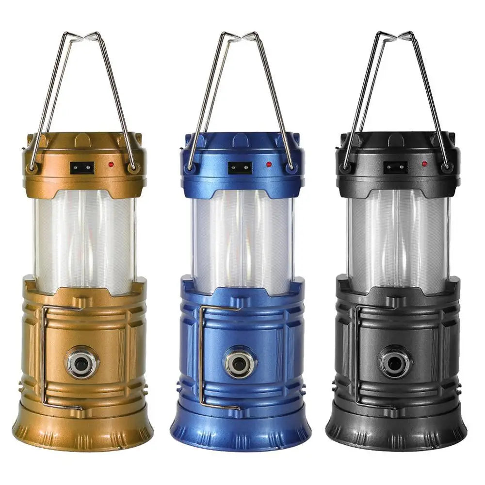 3 Lighting Modes Camping Lamp Solar Powered Flashlight Portable T