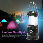 3 Lighting Modes Camping Lamp Solar Powered Flashlight Portable T