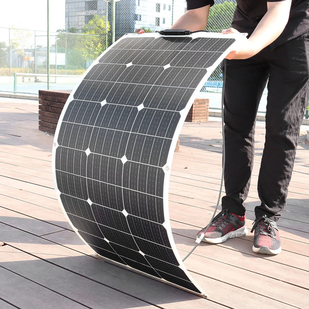 300W Flexible Solar Panel Kit 200W 18V 100W Monocrystalline Panel Solar cell Camping Car RV Battery Charger Home Solares Paneles
