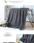 100% Cotton High quality Sheep velvet Blankets Winter warmth Knitted wool blanket Sofa/Bed cover quilt Knitted blanket