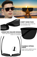 Mens Sunglasses Polarized Brand Designer Luxury Anti-glare Car Glasses Fashion Square Male Sun glasses Black Shades Goggle UV400