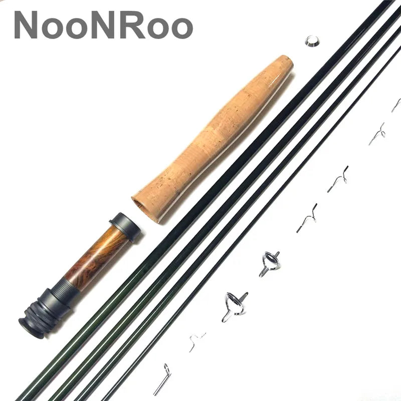 NooNRoo-DIY Fly Fishing Rod Kit, Cambo Kit, Very Good FasAction, Fly Blank, A Grade Cork Grip, Combo, IM8, 9ft, 3 WT, 5 Wt, 6wt