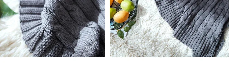 100% Cotton High quality Sheep velvet Blankets Winter warmth Knitted wool blanket Sofa/Bed cover quilt Knitted blanket