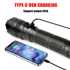 New upgrade GT61 High Power Led Flashlights Super Bright Spotlight Tactical flashlight Zoomable Outdoor Emergency Camping Torch