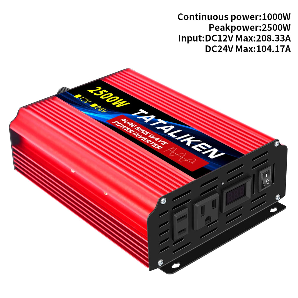 Pure sine wave inverter American socket 3500 w / 4500 w / 5000 w / 6000 w / 7000 w / 8000 w household portable digital display i