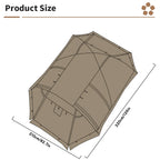 Fireproof 2 Person Winter Tent Hot Tent Waterproof Tunnel Dome Tent with Stove Jack and Snow Skirt for Camping Hiking 4 Season