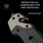 Folding knife with clip, EDC small knife with webbed opening and padded lock, outdoor survival camping hunting fishing knife